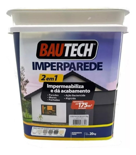 Tinta Imperparede Bautech - Impermeabilizante P/ Parede 20kg Cor Concreto