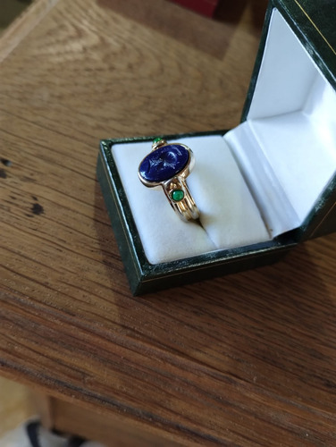 Antiguo Anillo Joseph Sposito, Camafeo Romano. Plateado 19