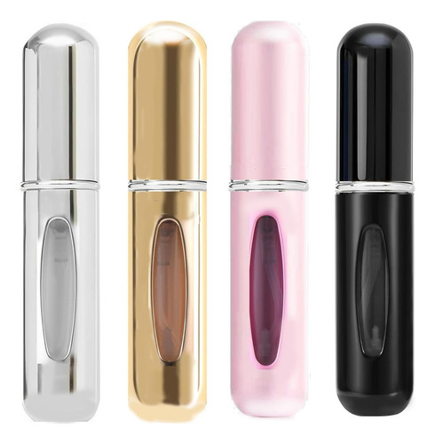 Pack 4 Atomizador Perfume Botella Recargable 5ml Kit Viaje