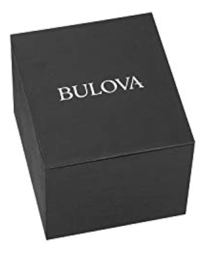 Bulova - Reloj De Pulsera De Acero Inoxidable, Esfera Negra,