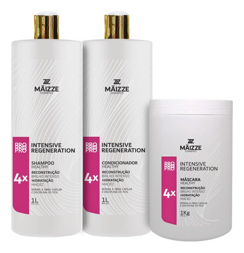 Kit Maizze Intensive Shamp + Cond 1 Litro + Máscara 1kilo