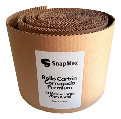 Carton Corrugado Rollo Carton 10 Metros 18 Cm Ancho Premium Café Cartón