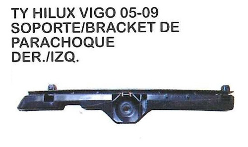 Imagen 1 de 3 de Guia Soporte Bracket Parachoque Toyota Hilux 2005 - 2009
