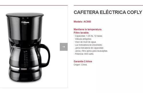 Cafetera Eléctrica Liliana AC950