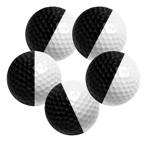 Pelotas De Golf Personalizadas, Mxlfb-005, 5 Pzas, 4cm Ø, G Color Blanco/Negro