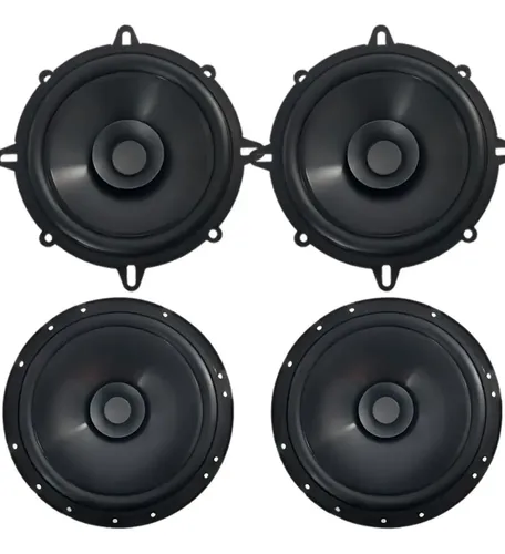 Kit 4 Alto Falantes Coaxiais 6 E 5 Bomber Montadoras 200w Cor Preto