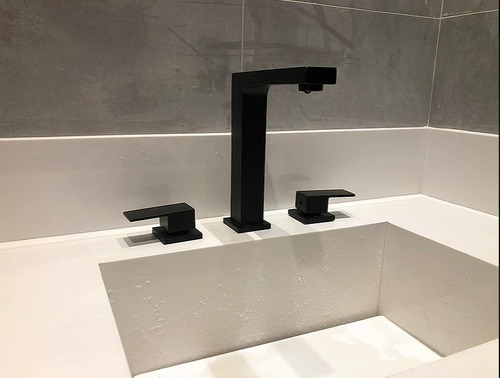 Misturador Lavatório Mesa Bica Alta 1175 Diamond Black Matte