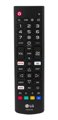 Controle Remoto Smart Tv LG Akb75675304 (linha Lm/um)