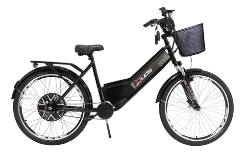 Bicicleta Elétrica Confort Duos 800w | Preta