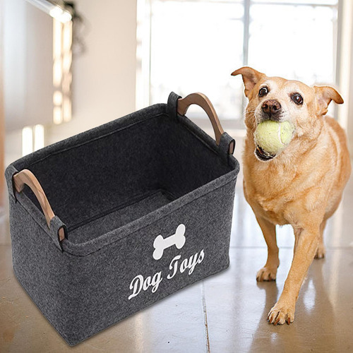 Cesta De Almacenamiento De Juguetes Para Perros, Negro