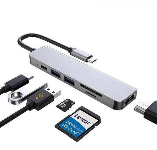 Adaptador Multipuerto 4k Hdmi Usb-c 6 En 1 Apple Macbook