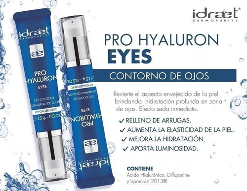 Imagen 3 de 3 de Idraet Pro Hyaluron Eyes De 15ml/15g
