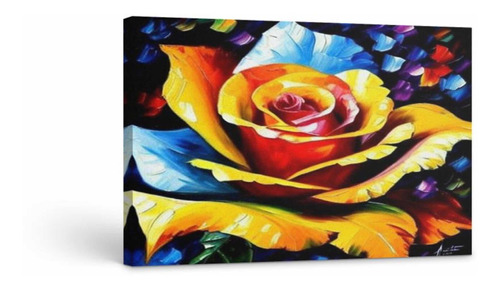 Cuadro Decorativo Canva, A Rose Blooming