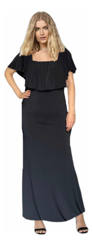 Vestido Negro Largo De Mujer . Talla M