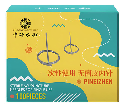 Agujas De Acupuntura Zhongyan Taihe 0.22x5mm 100 Pzs