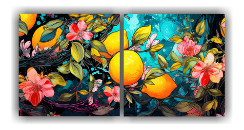 140x70cm Lienzos De Tela Linda Lemon Tree En Colores Vibrant