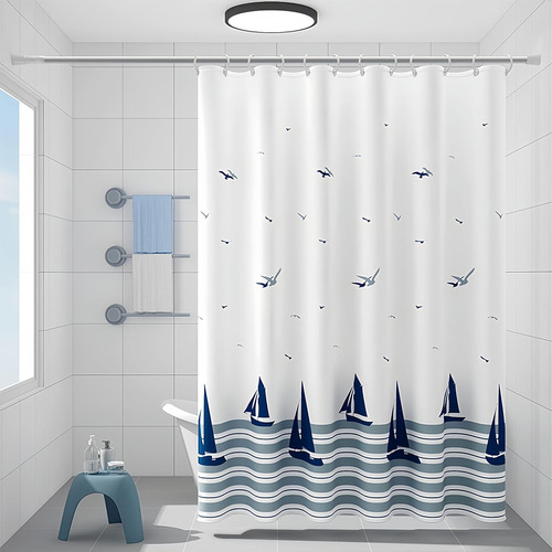 Cortina De Ducha, Cortinas De Ducha Azules Para Baño, Vela N