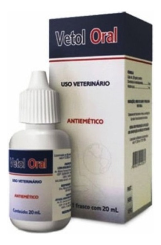 Antiemético Vetol Oral Para Cães E Gatos 20ml Lema-injex