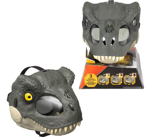 Mascara T-rex Rage N Roarjurassic World Rebirth Ojos Led