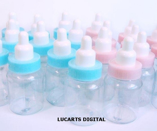 15 Mini Mamadera Acrílico Souvenir Baby Shower Nacimiento