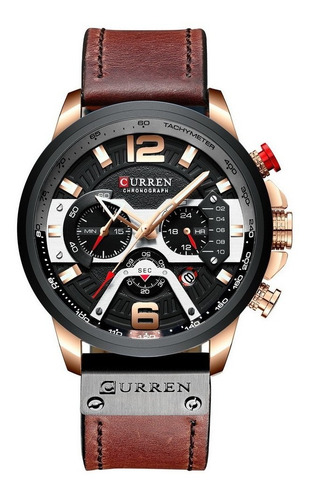Curren Mens Watch Business Quartz Watch Couro De Luxo
