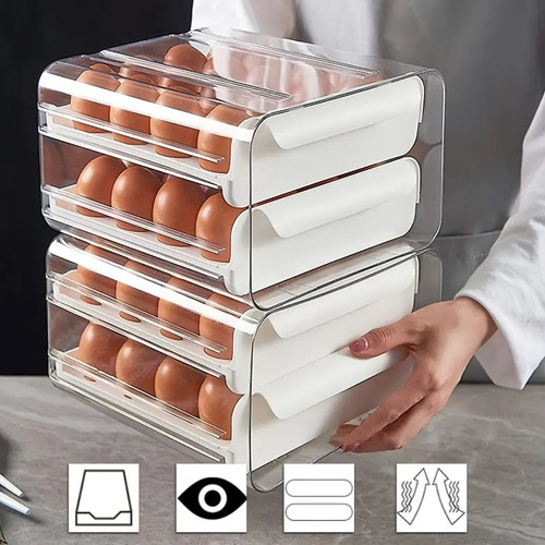 Xing Huevera De Almacenamiento De 2 Capas Para Refrigerador