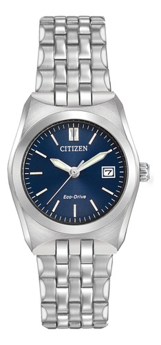 Citizen Womens Eco-drive Corso Classic Reloj En Acero Inoxid