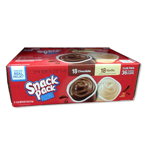 Pudding Snack Pack 92 G X 36 Unidades Ch - Kg a $17
