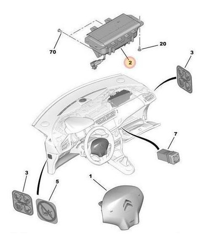 Airbag De Tablero Acompañante Original Ds3 Peugeot - Citroen