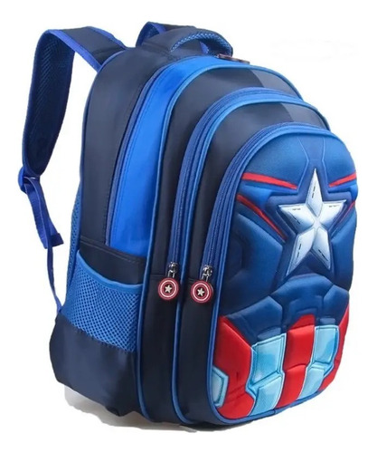 Mochila Importada 3d Capitán América Talla L