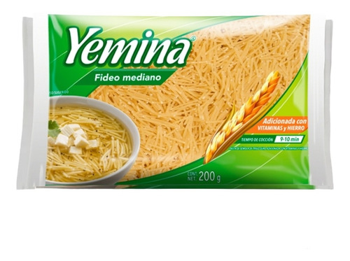 Pasta Yemina Fideo Mediano 24/200g