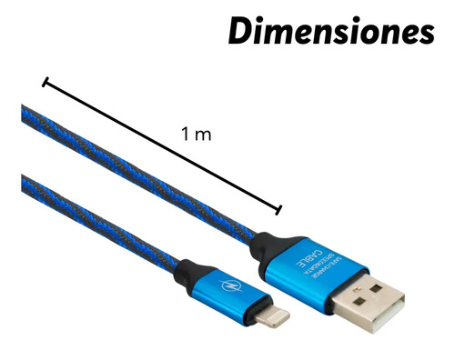 Cable Cargador Usb A Lighting Cable Lightning Iphone Colores Aleatorios