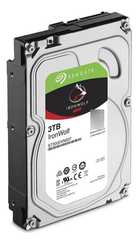 Disco Rigido 3tb Seagate Ironwolf Nas Raid 64mb 5900rpm Color Plateado