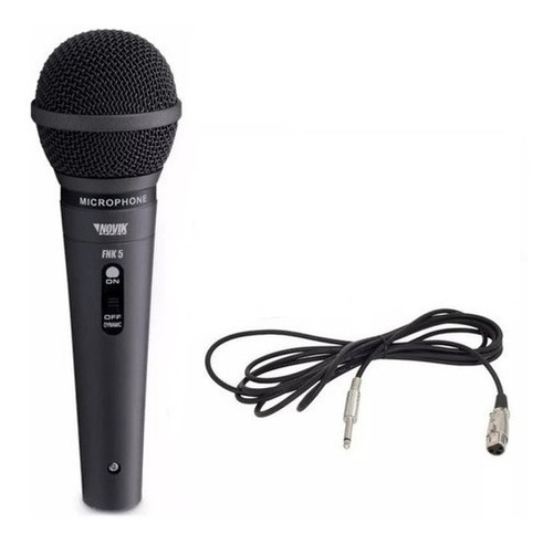  Micrófono De Mano Novik Fnk-5 Dinámico Vocal Con Cable