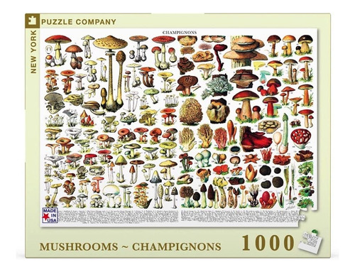 New York Puzzle Company - Vintage Images Champignons - 1000