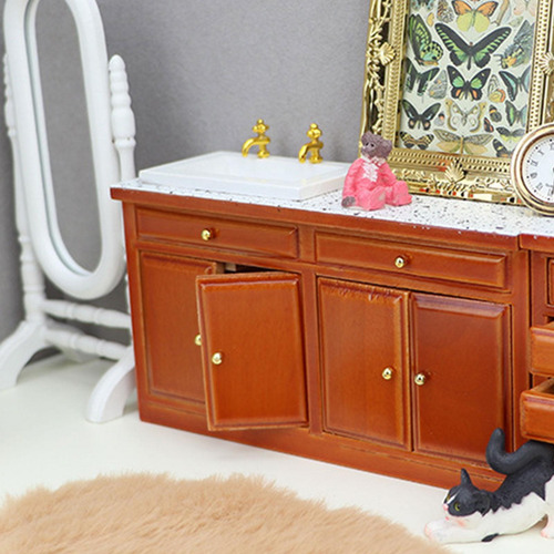 Gabinete De Cocina Para Casa De Muñecas A Con Fregadero