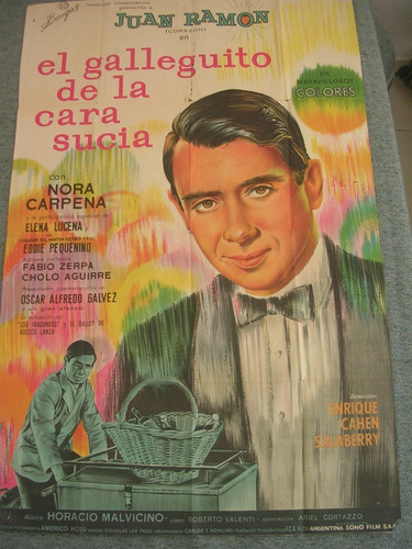 Antiguo Afiche De Cine El Galleguito De La Cara Sucia 1966