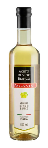 Vinagre De Vinho Branco Italiano Paganini 500ml Garrafa