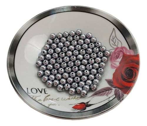 Pérola Inteira Com Furo Abs 6mm 25g Pacote