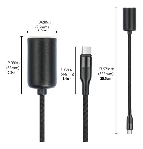 Converter Cable Usb C A 12v Adaptador Para Equipos