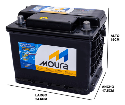 Bateria Moura 12x75 Caja Chica Para Agile / Uno / Argo