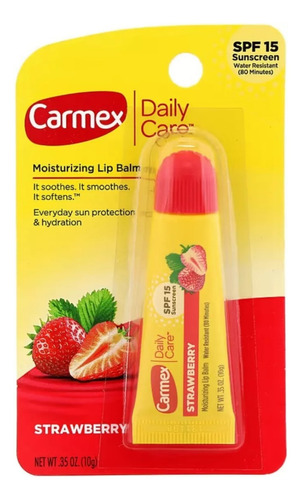 Bálsamo labial en tubo Carmex, sabor a fresa, importado de EE. UU.