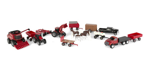 Set De Vehículos Tractor Escala 1:64 Incluye Animales Y