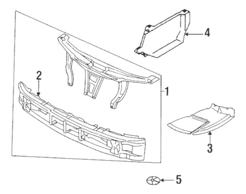 Deflector Conductor Aire Radiador Volkswagen Golf 1995/1998