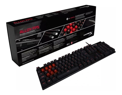 Teclado Mecánico Hyperx Alloy Fps Cherry Mx Red Español Color del teclado Negro Idioma Español Latinoamérica