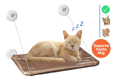 Imagen 1 de 10 de Cama Gatos Cuna Hamaca Ventana Descanso Colgante Ventosa New