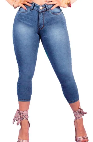 Pantalón capri jeans mujer new arrivals