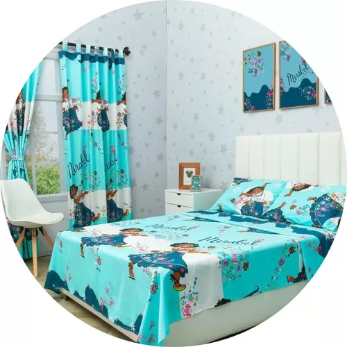 Cubrelecho Infantil + Juego Sabanas Semidoble + Cortinas