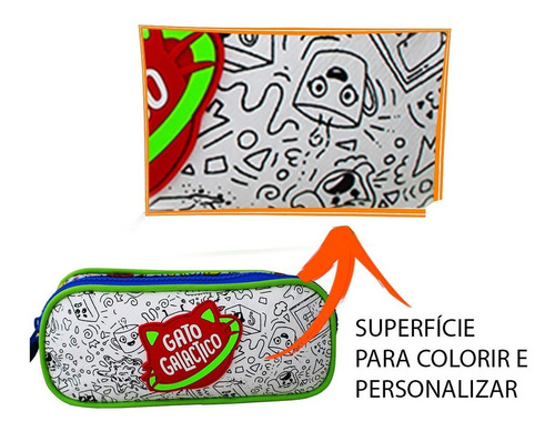 Imagem 10 de 10 de Mochila Rodinhas Gato Galáctico Youtube + Lancheira + Estojo