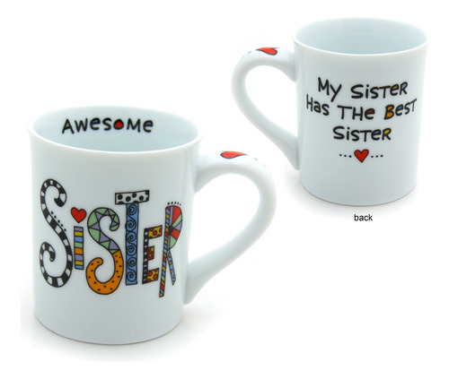 Taza De Porcelana 475 Ml Texto En Inglés Awesome Sister